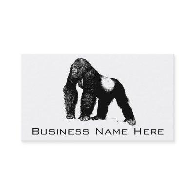 Vintage Silverback Gorilla Illustration, Black