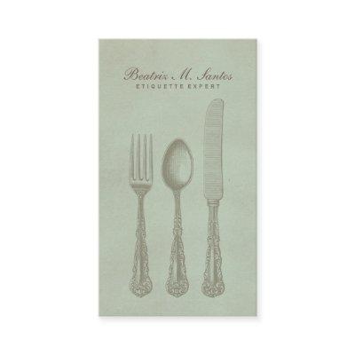 Vintage Silverware Cool Fork Spoon Knife Simple