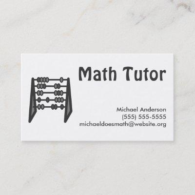 Vintage Simple Black White Math Tutor