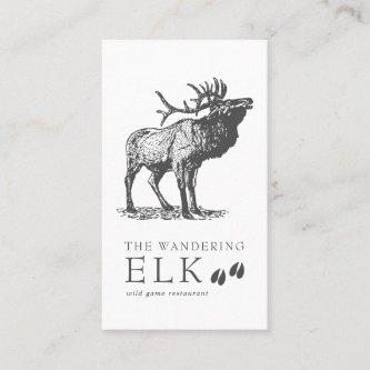 Vintage Sketch Wild Elk
