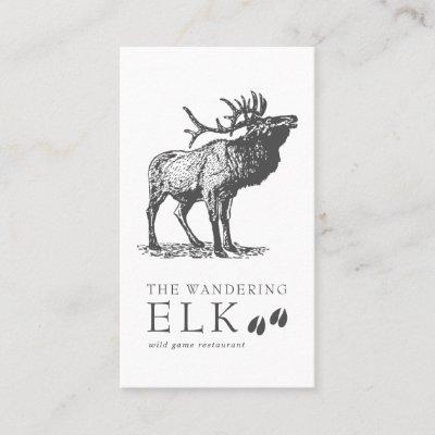 Vintage Sketch Wild Elk