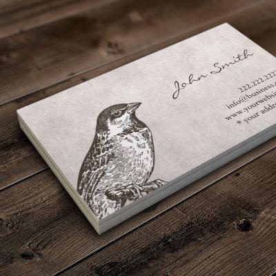 Vintage Sparrow Calling Card Profile Card