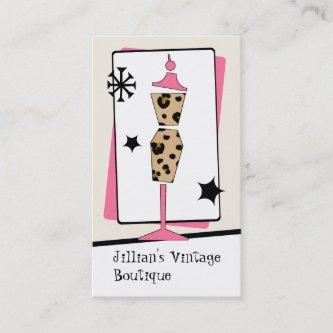 Vintage Store / Boutique - Leopard Pink Dress Form