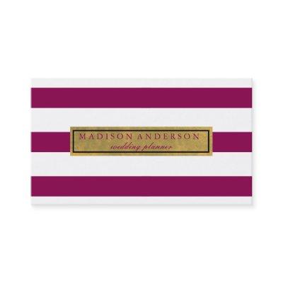 Vintage Stripe Pattern Glamorous Event Planner