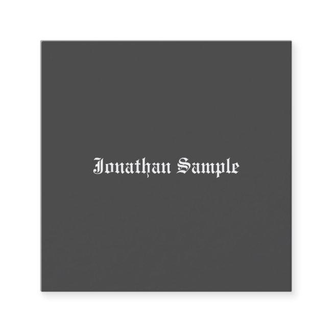 Vintage Text Black White Cool Nostalgic Template Square