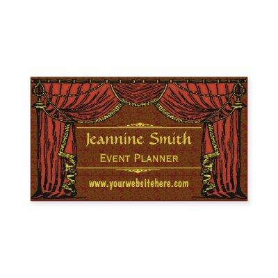Vintage Theater Curtains Damask