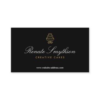 Vintage Tiered Cake Logo with Elegant Type Black