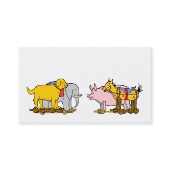 Vintage Toy Dog, Horse, Pig Elephant