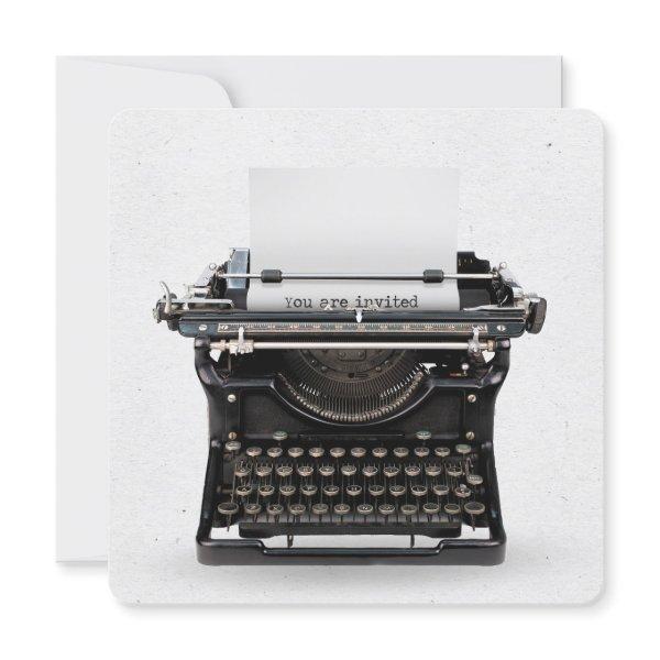 Vintage typewriter Retirement party invite