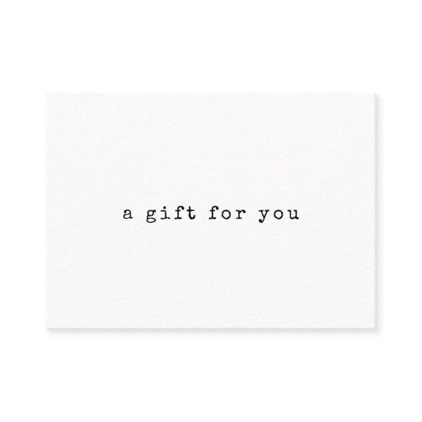 Vintage Typewriter Text White | Gift Certificate