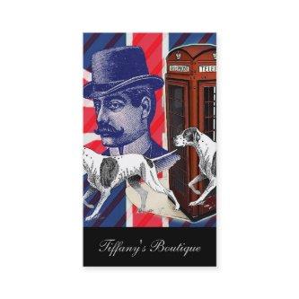 Vintage union jack UK dog walker