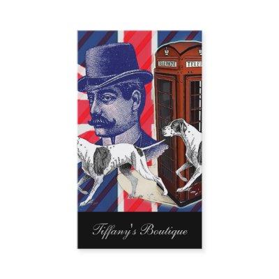 Vintage union jack UK dog walker