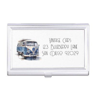 Vintage Van in Delft Blue customizable  Case
