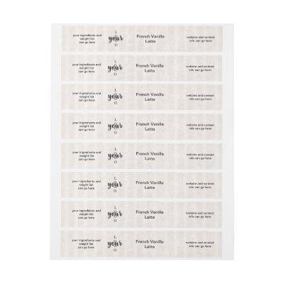 Vintage Vellum Parchment Soap Bar Label