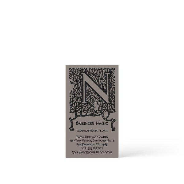 Vintage Victorian Elegant Monogram Letter N