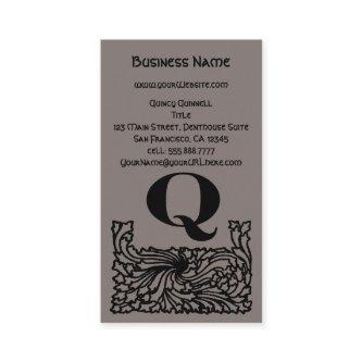 Vintage Victorian Elegant Monogram Letter Q