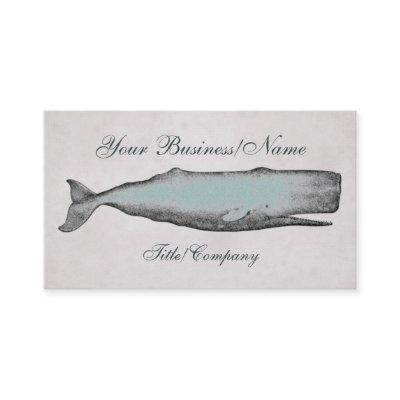 Vintage Victorian Whale with Aqua Back