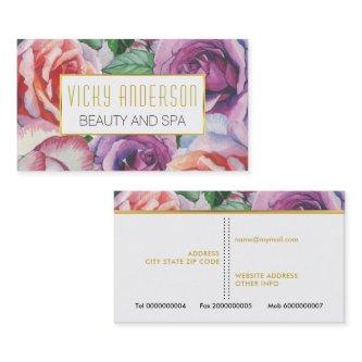 Vintage watercolor roses floral