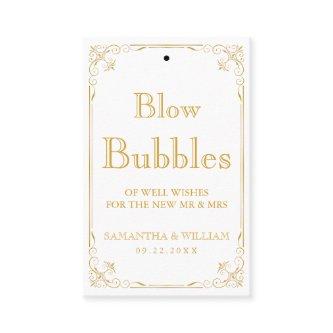 Vintage Wedding Bubble Wand Tag | Custom Color