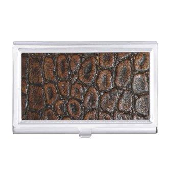 vintage wild crocodile brown alligator leather  case