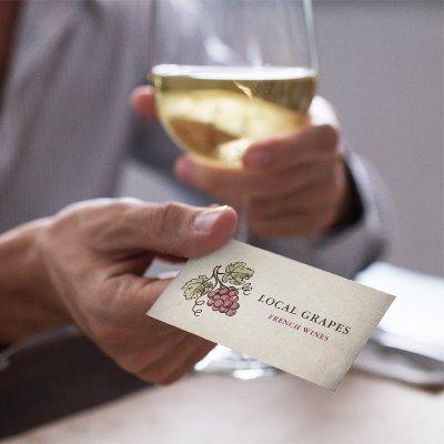Vintage Winery Winemaker Sommelier Grape Logo