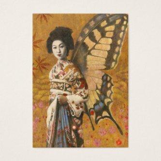 Vintage Winged Geisha ACEO