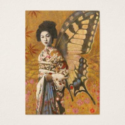 Vintage Winged Geisha ACEO