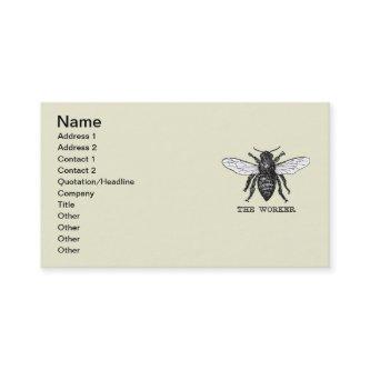 Vintage Worker Bee Illustration Art