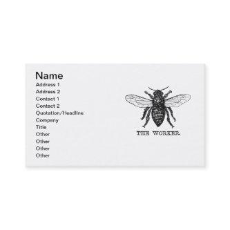 Vintage Worker Bee Illustration Art