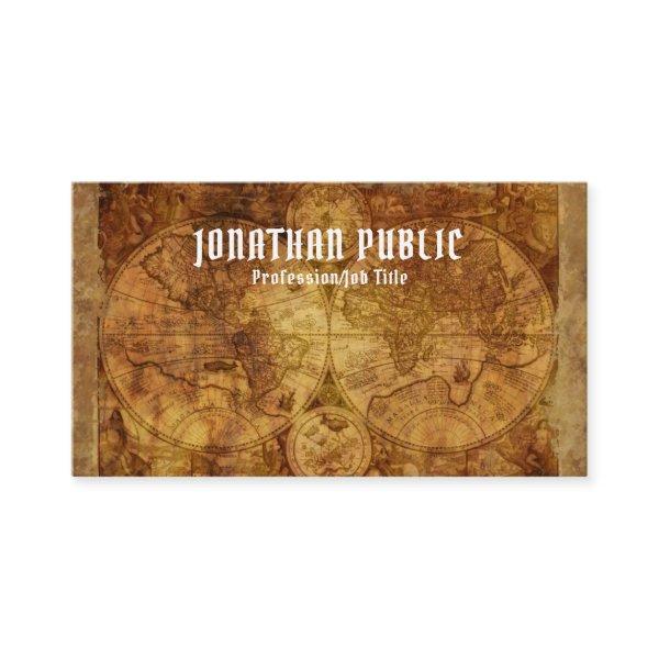 Vintage World Map Professional Premium Thick Luxe