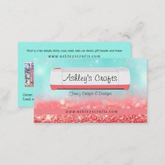 Vinyl Crafting and Design - Coral & Turquoise Busi