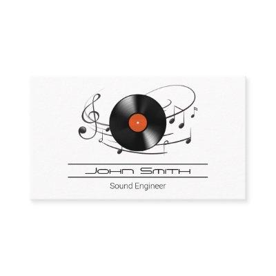 Vinyl Record Sound Engineer | Music Notes