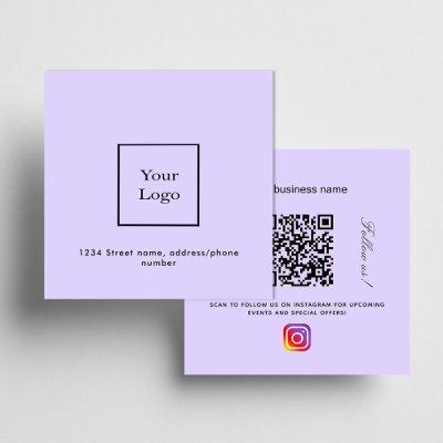 Violet logo qr code instagram follow us square