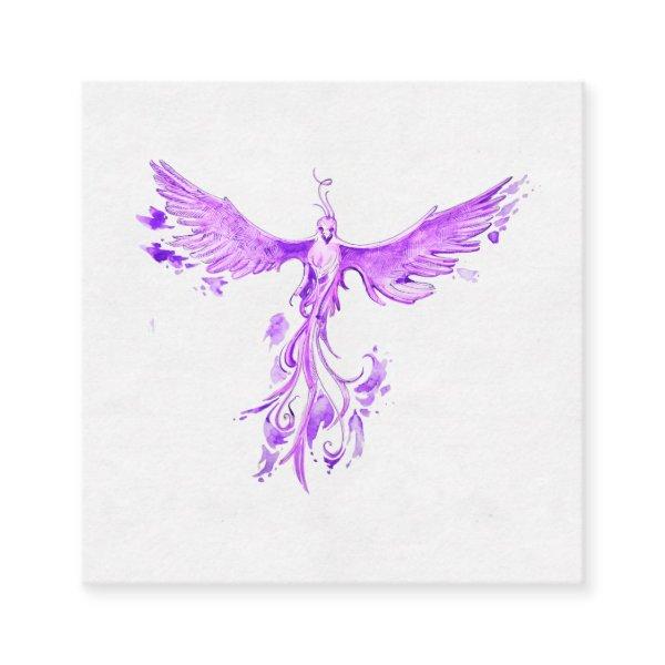 *~*  VIOLET PINK Feathers Phoenix Rising Ashes Square