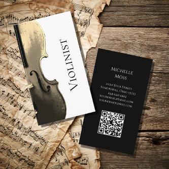 Violin Performer Musical Minimalist QR code
