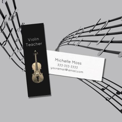 Violin Teacher Musical Instrument Minimalist Black Mini