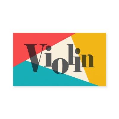 Violin Tri-Color - Turquoise Coral Gold