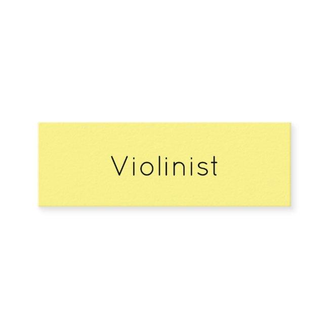 Violin Yellow Music Minimalist Violinist Mini