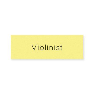Violin Yellow Music Minimalist Violinist Mini
