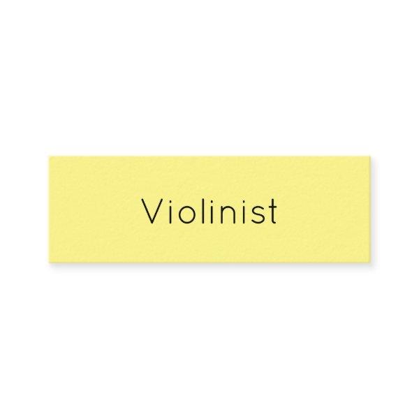 Violin Yellow Music Minimalist Violinist Mini