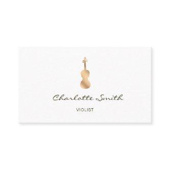 Violist Gold Elegant Musician White