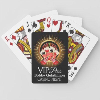 VIP PASS - Casino - Poker Night - Playing Cards