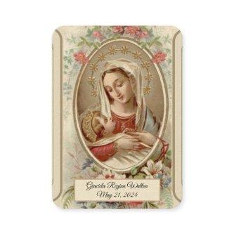 Virgin Mary Baptism  Remembrance Holy Card