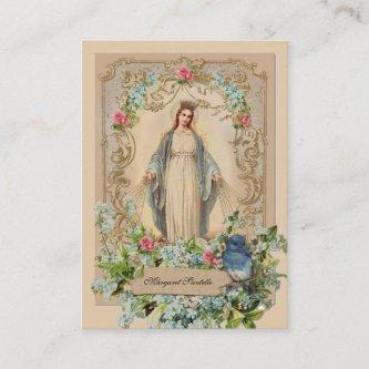 Virgin Mary Catholic Funeral Memorial Holy Card
