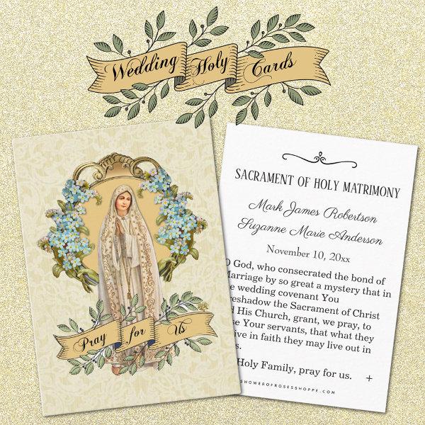 Virgin Mary Catholic Wedding Favor Holy Card