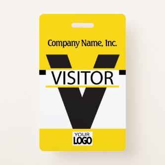 Visitor Badge with your Logo - Yellow