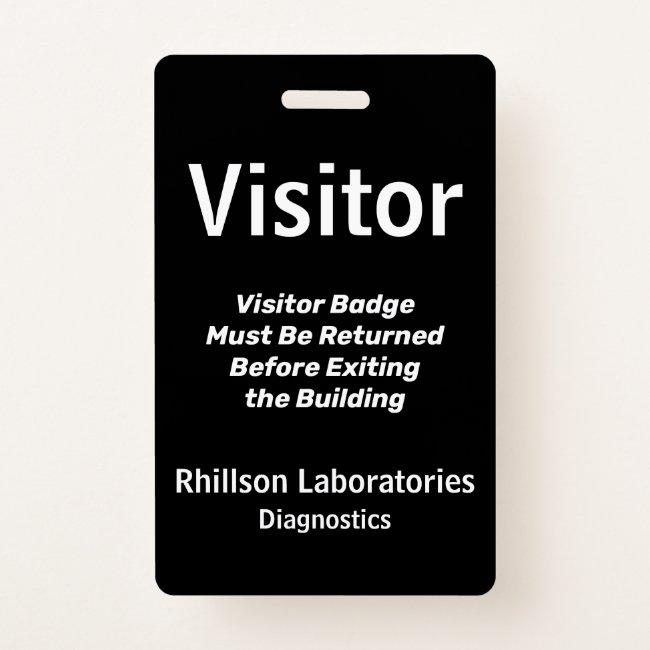 Visitor ID with custom details Badge