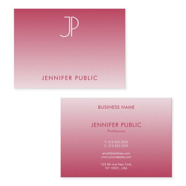 Viva Magenta Elegant Trend Color Initial Monogram
