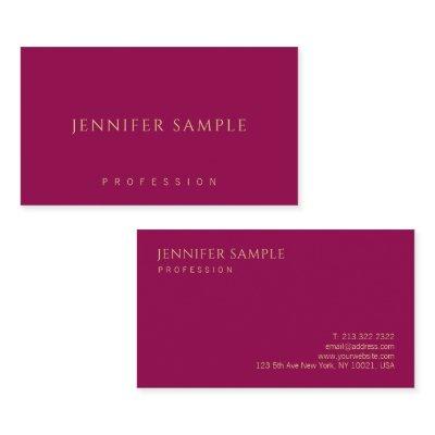 Viva Magenta Gold Modern Elegant Minimalist