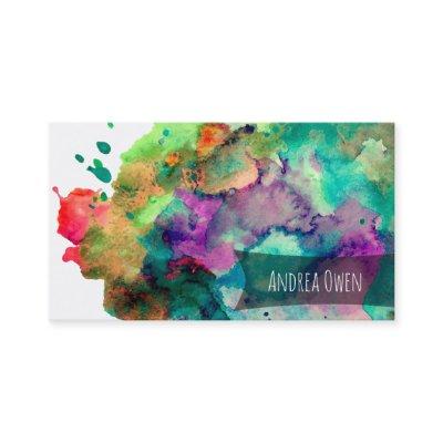 Vivid, Colorful Watercolor Paint Splatters